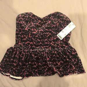 Urban Outfitters cheetah print strapless top